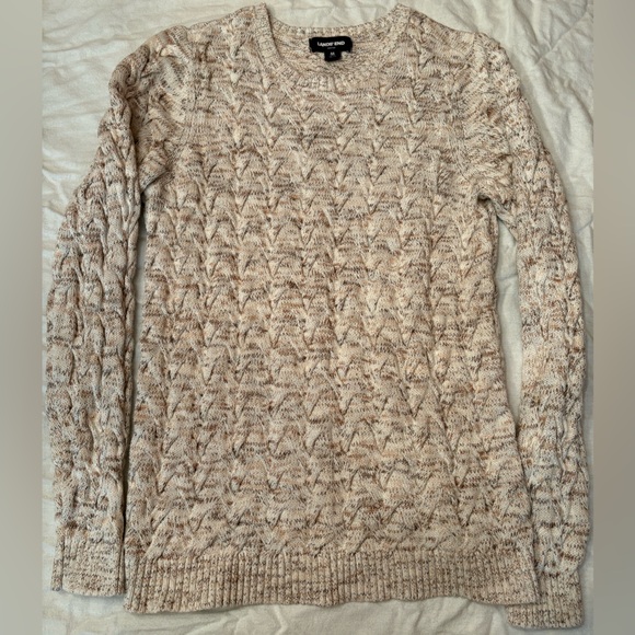 Lands' End Drifter Cable Knit Pullover Crew Neck Sweater Women's Size Medium - Picture 1 of 5
